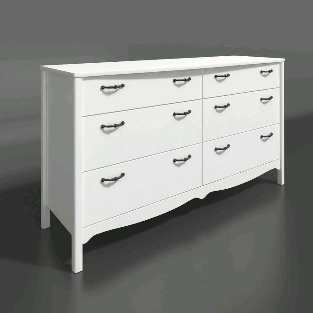 New in box white 6 draw dresser